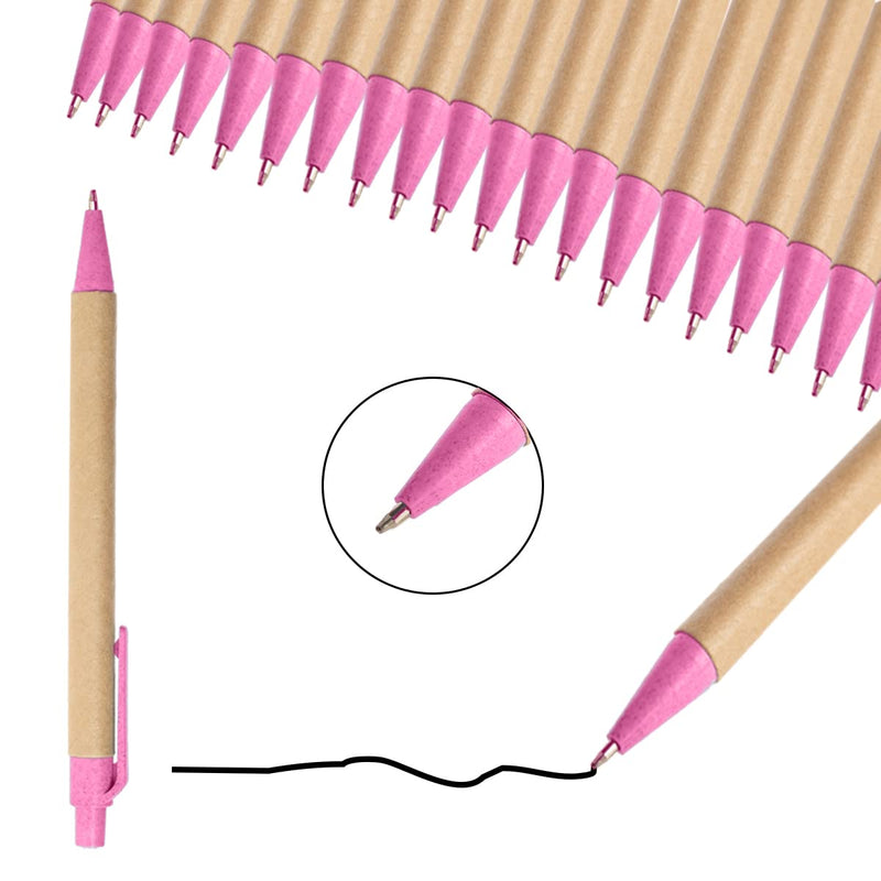 Simply Genius (100 Pack) Eco Friendly Pens Medium Point Black Ink Click Pens for Journaling Writing Office Supplies Pens Eco Friendly Products