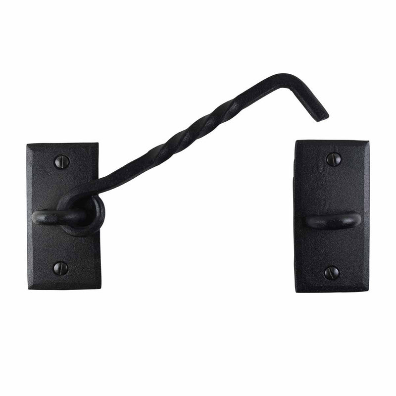 Renovator's Supply Wrought Iron Cabin Hook Black Rustproof Finish 6 in.