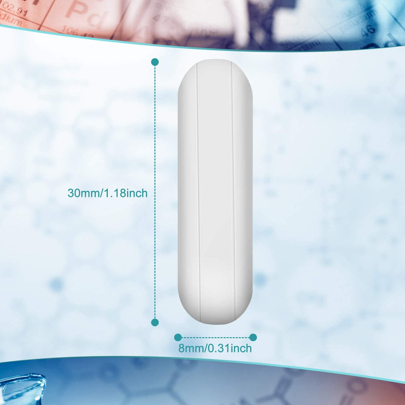 PTFE Magnetic Stirrer Mixer Stir Bar, White Color, Stir Rod Magnetic, Laboratory Bar, Stir Plate Bar, Stir Plate Magnet Stick (16 Pieces,30 mm/ 1.18 Inch) 16 30 mm/ 1.18 Inch
