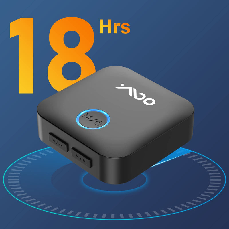 YMOO Bluetooth 5.3 Transmitter Receiver for TV to 2 Headphones, Jack 3.5mm/Optical Bluetooth Adapter in (TX) & Out (RX), Dual Link aptX LL (<40ms),130ft Range for Speaker/Gym/Tablet/PC/Hearing aid B06T5 Upgrade