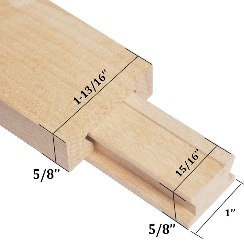 Btibpse Wooden Drawer Slides 13-3/4 Inches Classic Wood Center Guide Track with Slide Glides (35cm (1pair)) 35cm (1pair)