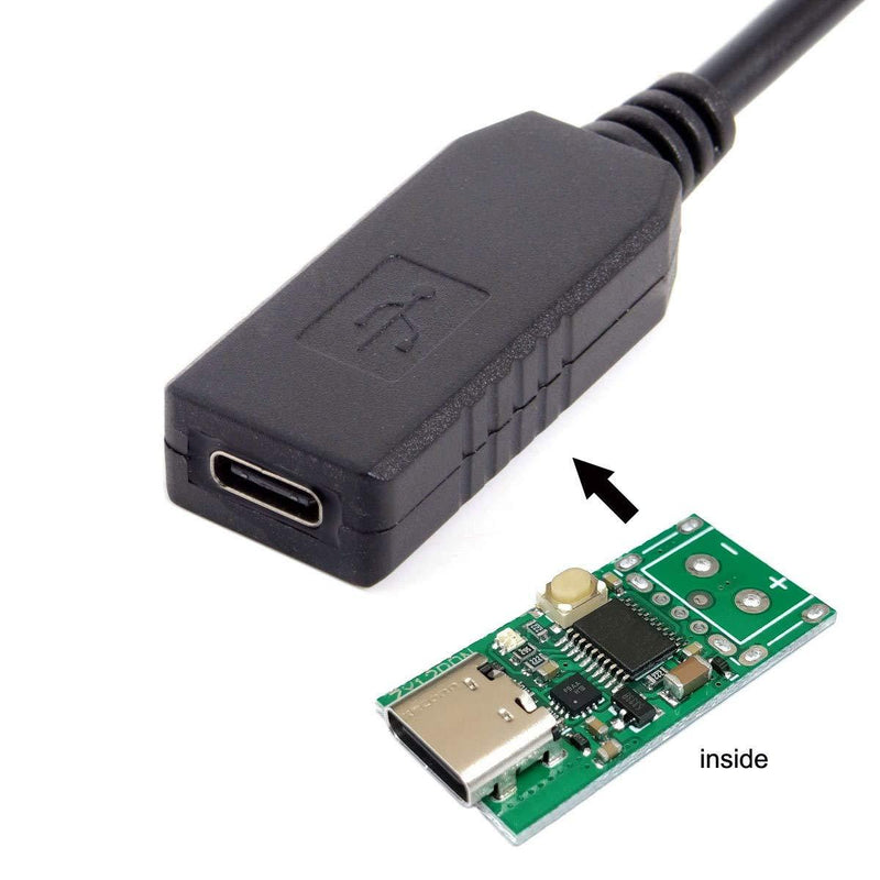 CY USB 3.1 Type C USB-C to DC 20V 5.5 2.5mm & 2.1mm Power Plug PD Emulator Trigger Cable for Laptop Black DC 5.5x2.1mm