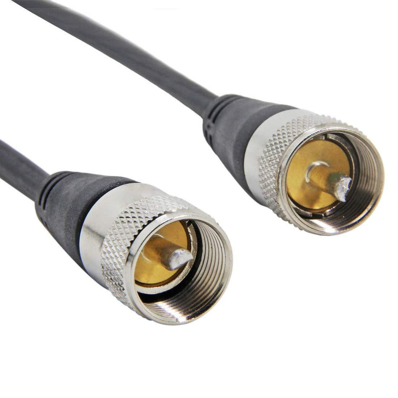 CB Radio Cable, PL259 Jumper, 3FT(1m) RFAdapter PL-259 UHF Male to Male Connector Coax RG58 Cable, 50 Ohm Low Loss for Radio Antenna 3FT(1m)