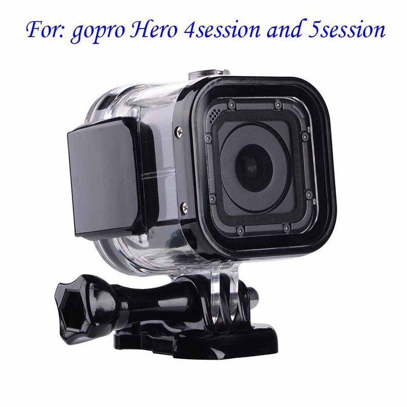 Suptig Replacement Waterproof Case Protective Housing for GoPro Session Hero 4session, 5session Outside Sport Camera for Underwater Use - Water Resistant up to 196ft (60m)