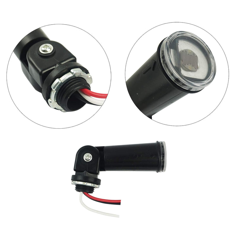 Proshopping AC 120V Outdoor Sensor Photoelectric Switch, Dusk to Dawn Photocell Switch, Hard-Wired Post Eye Light Control with Photocell Light Sensor and Swivel Mount, Mini Auto Switch - for Ourdoor