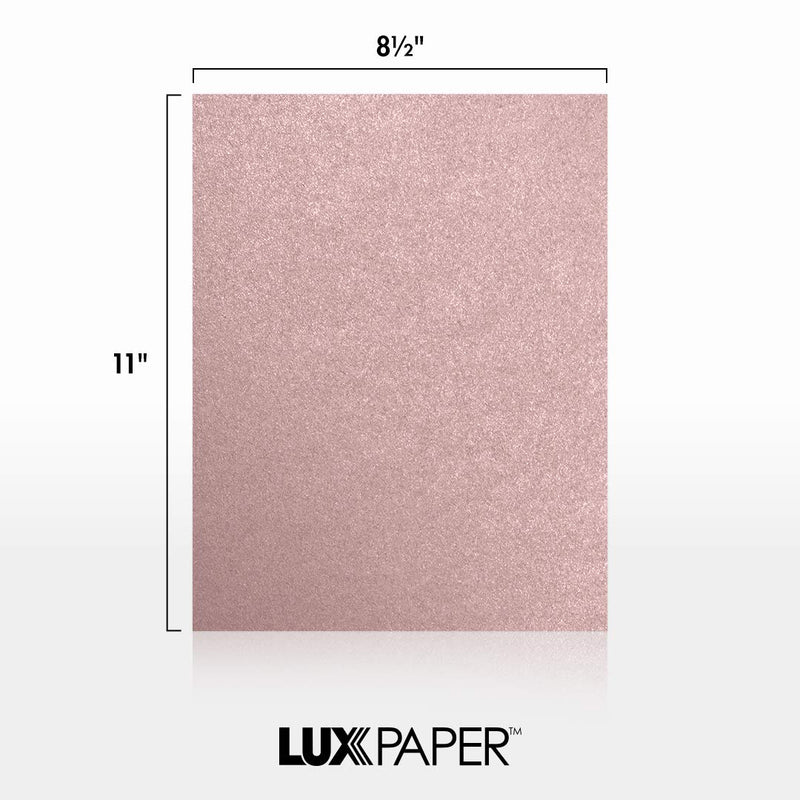 LUXPaper 8.5” x 11” Paper for Crafts and Printing in Misty Rose Metallic - Sirio Pearl®, Scrapbook and Office Supplies, 50 Pack (Rose) 50 Qty. Misty Rose Metallic - Sirio Pearl?