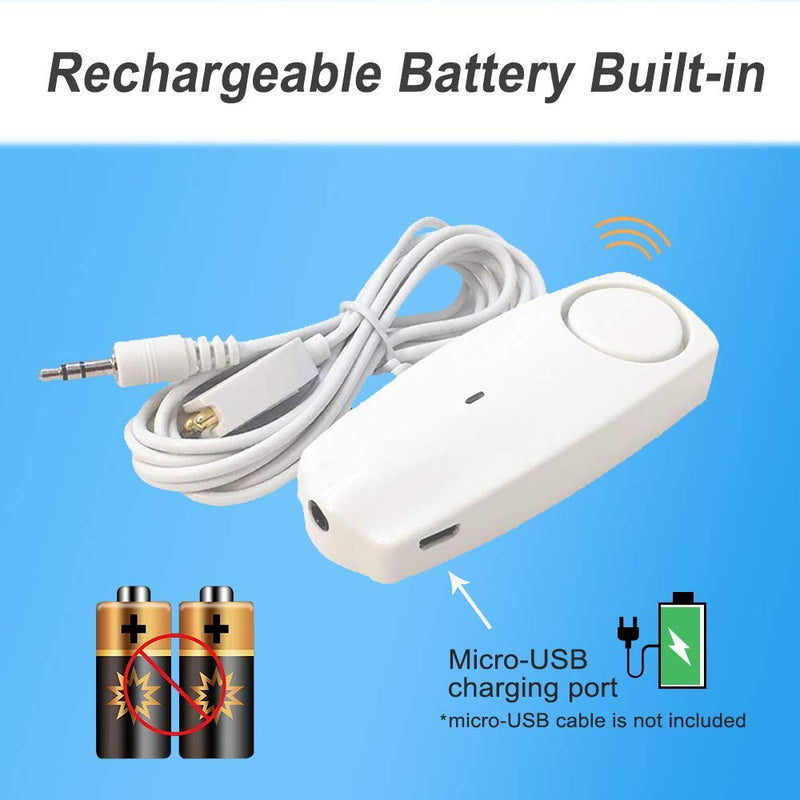 Water Alarm Sensor with 60dB Loud Sound WiFi Leak Detector, Overflow Leak Alarm, Remote Monitoring leaker for Water Heater Basement Sewage Pump, TUYA/Smart Life APP Notification 60 Decibel Alarm Sound