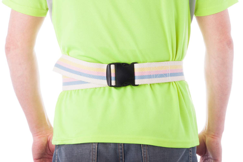 COW&COW Gait Belt 54inch - Transfer and Walking Assistance with Quick Release Buckle for Caregiver Nurse Therapist 2 inches(Beige) Beige With Stripes 54 Inch (Pack of 1)