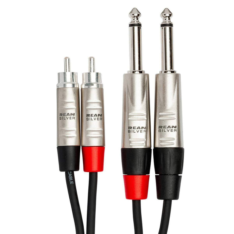 Hosa Hpr-020x2 Pro Dual Cable 1/4-Inch TS - RCA 20 Feet