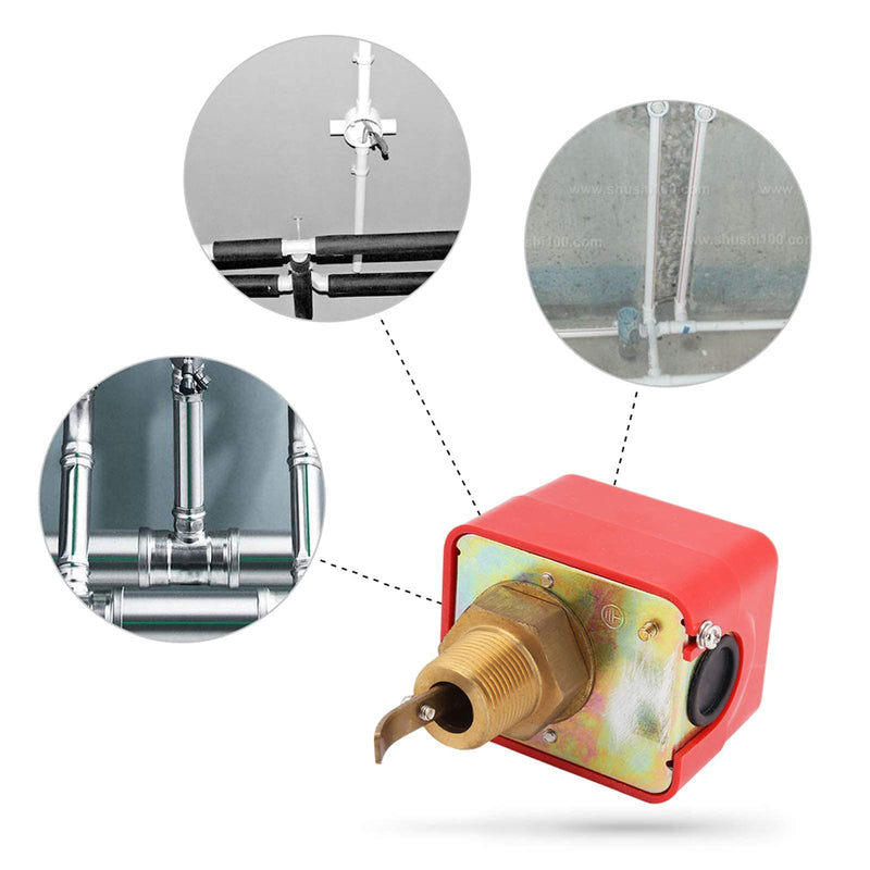 250VAC/DC HFS-20 Liquid Water Oil Sensor Control Automatic Paddle Flow Switch for Flow Switches in Electrolysis Devices