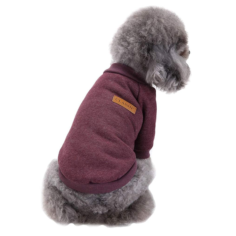Jecikelon Pet Dog Clothes Knitwear Dog Sweater Soft Thickening Warm Pup Dogs Shirt Winter Puppy Sweater for Dogs (Brown, XXS) XX-Small Brown
