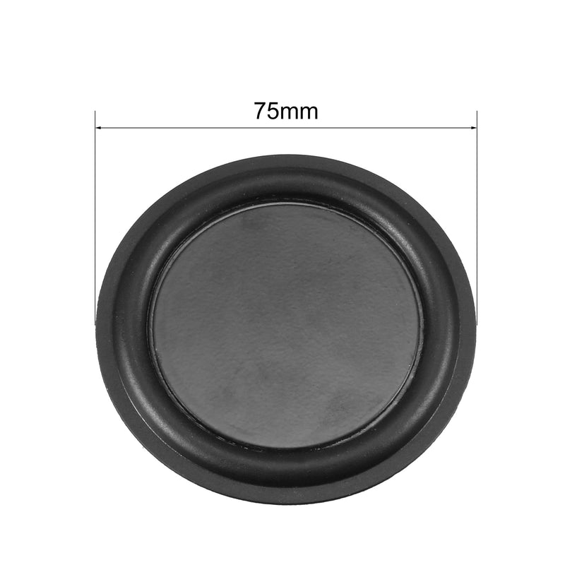 uxcell 3" 75mm Bass Speaker Passive Radiator Auxiliary Rubber Vibration Plate Subwoofer DIY Repair