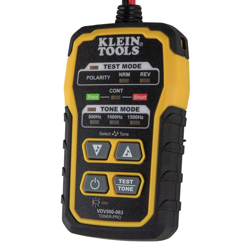 Klein Tools VDV500-063 Wire Tracer Tone Generator, Toner-Pro, Phone (RJ11 and RJ12), Data (RJ45) Coax and Other Non-Energized Wire Tracer Bag