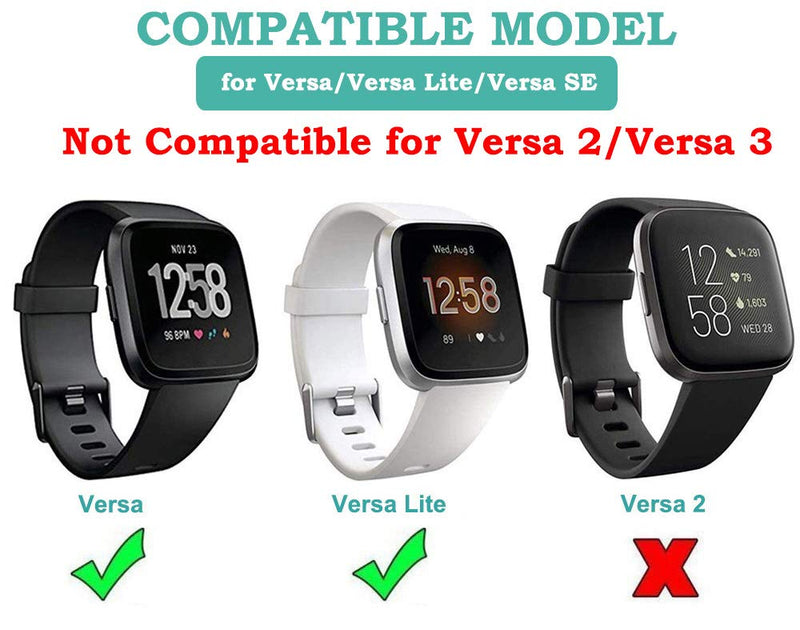 Kissmart Charger Compatible with Fitbit Versa/Versa Lite/Versa Special Edition, Replacement Charging Dock Cable with 3.3ft Cord for Versa 1/Versa Lite/Versa SE Smart Watch (Black) Black