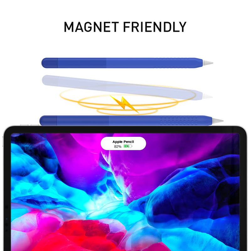 Delidigi Pencil Case Compatible with Apple Pencil 2nd Generation Case, Gradient Color Case Sleeve Silicone Cover Accessories for Apple Pencil 2nd Gen (Sea Blue) Sea Blue