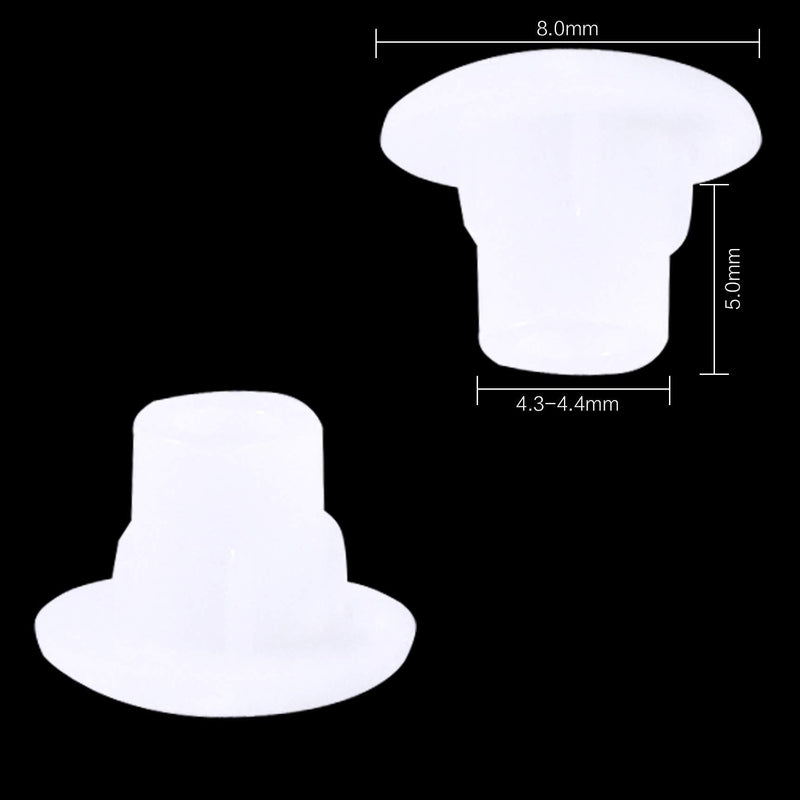 KINMAD 300 Pcs 4.4mm 0.17" Plastic Hole Plug Button Top Blanking Drilling Cover Caps Plugs for Chair Cabinet Cupboard Shelf, White 300 Pieces