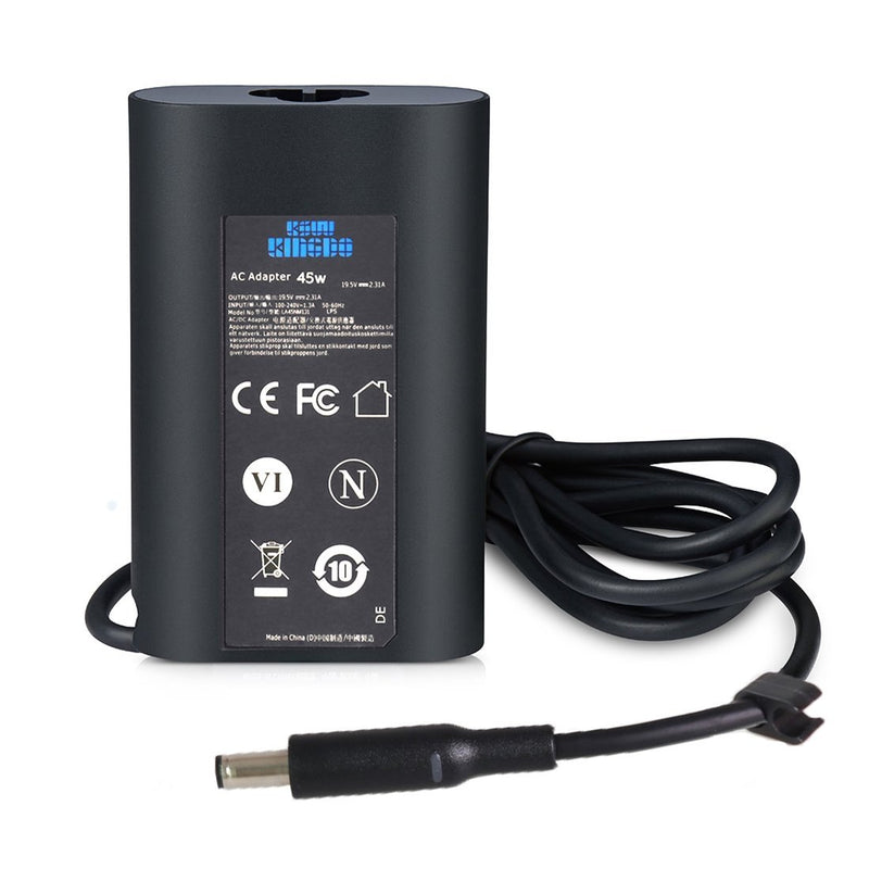 XPS 13 Charger, 45W 19.5V 2.31A Charger for Dell XPS 13 / XPS 12/12 MLK/Inspiron 14 (7437) Laptops, KSW KINGDO Power Supply with 2.9ft Power Cord Including a Carrying Pouch