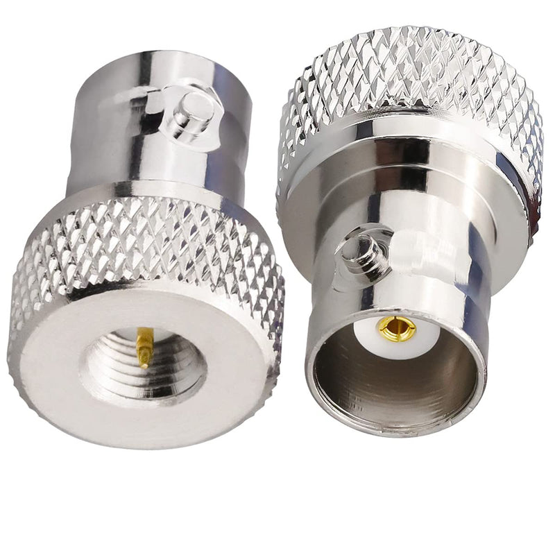 TUOLNK SMA Male to BNC Female RF Coax Connector for Two Way Radio Walkie Talkie RF Coaxial Adapter BNC to SMA Coax Adapter 2 Set