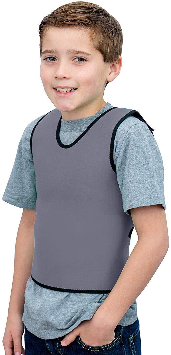 Special Supplies Sensory Compression Vest Deep Pressure Comfort for Autism, Hyperactivity, Mood Processing Disorders, Breathable, Form-Fitting, Kids and Adults (Gray, X-Small 14x24 inches) Gray X-Small (Pack of 1)