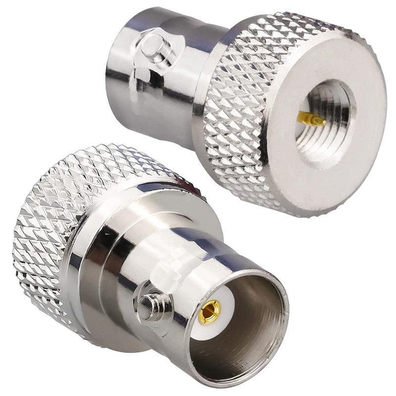 TUOLNK SMA Male to BNC Female RF Coax Connector for Two Way Radio Walkie Talkie RF Coaxial Adapter BNC to SMA Coax Adapter 2 Set