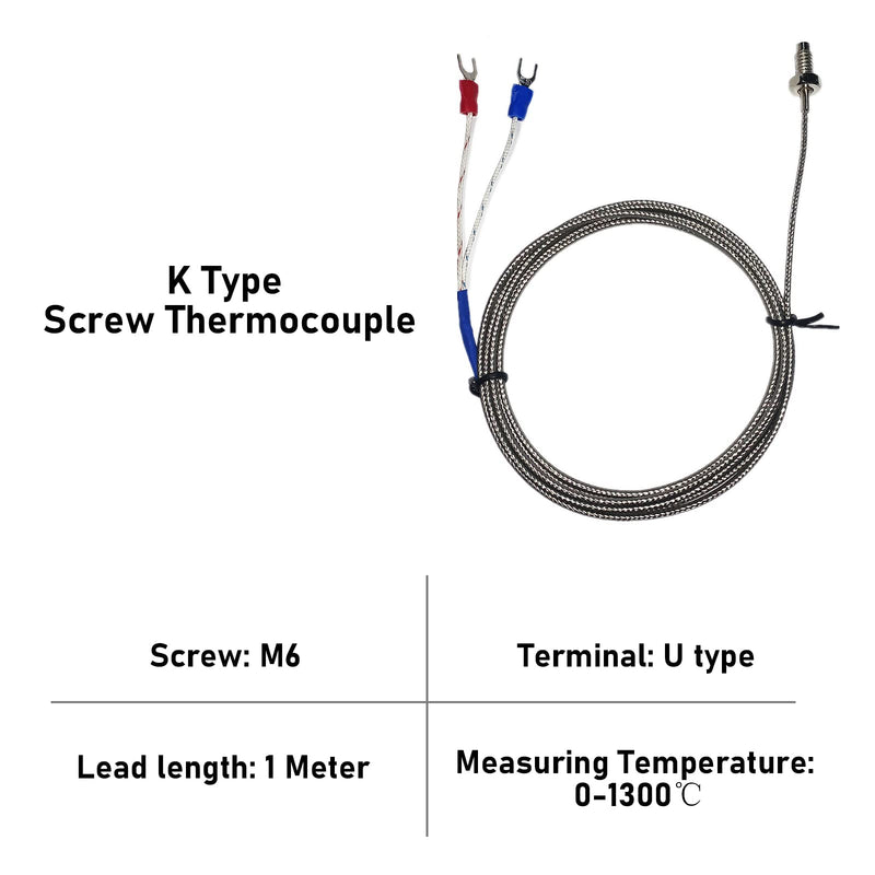 Digital Temperature Controller REX-C100, 0℃~1300℃ Alarm PID Temperature Controller Kits Digital Intelligent Thermostat Relay Output with K-Type A