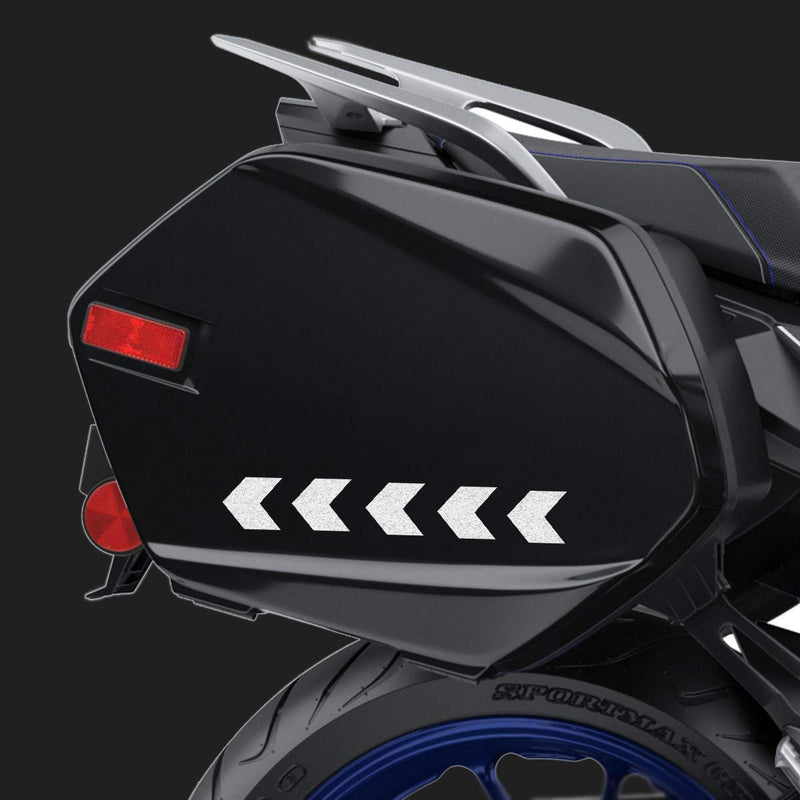 56pcs High Visibility Warning Reflective Stripes Arrows Stickers Bike Decals Black Reflector Highly Night Safety Sign Visibility Universal Self - Adhesive D 50
