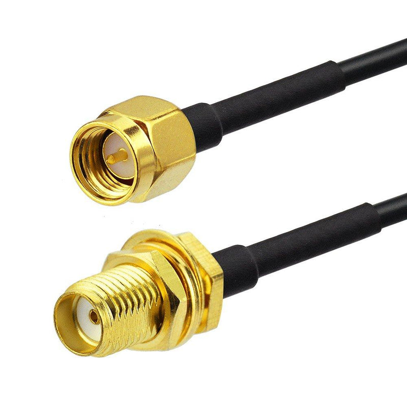 Bingfu SMA Male to SMA Female Bulkhead Mount RG174 Antenna Extension Cable 3m 10 feet (2-Pack) Compatible with 4G LTE Router Gateway Modem Mobile Cellular Receiver 3m / 10 feet