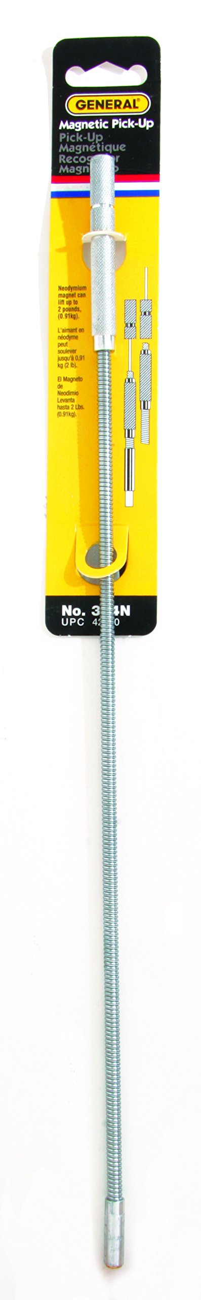General Tools 384N Magnetic Pick Up Tool with Rigid Or Flexible Shaft Extends From 18-inches to 32-inches, 2lb Pull Capacity Grabber/Retrieving Magnet