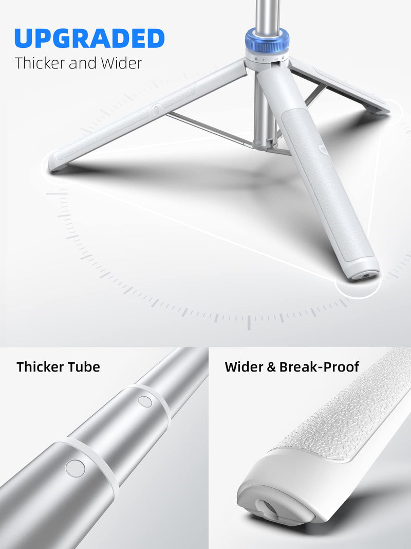 [Newest] 62" Selfie Stick Tripod with Remote - Kaiess iPhone Tripod Stand, Wider Legs & Thicker Tube iPhone Tripod with Rotation Phone Holder Fit for iPhone 14 13 12 Pro Max/Samsung/Camera/GoPro