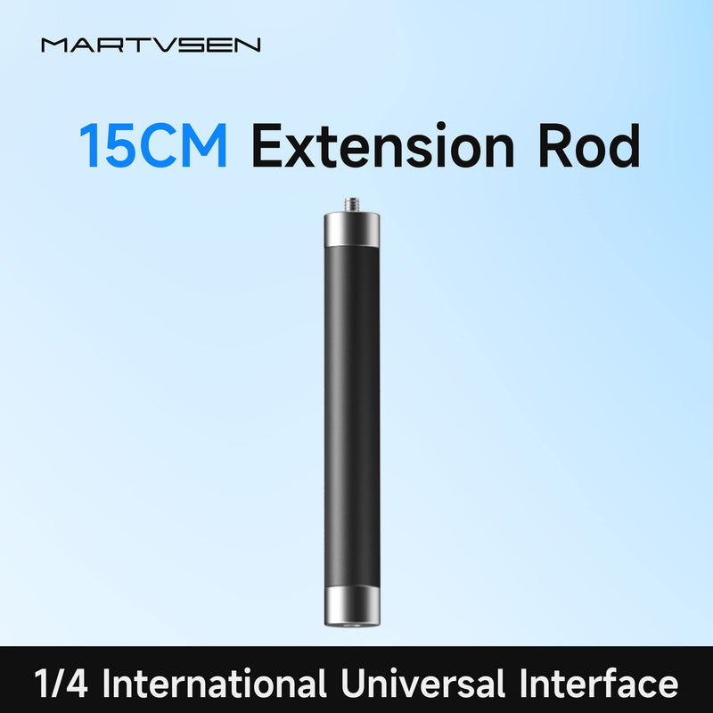 MARTVSEN 15cm Aluminum Extension Rod, 1/4” Universal Connector Extension Accessory