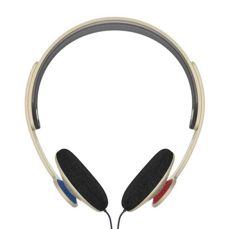 Koss KPH30iRB On-Ear Headphones, in-Line Microphone and Touch Remote Control, D-Profile Design, Wired with 3.5mm Plug, Rhythm Beige
