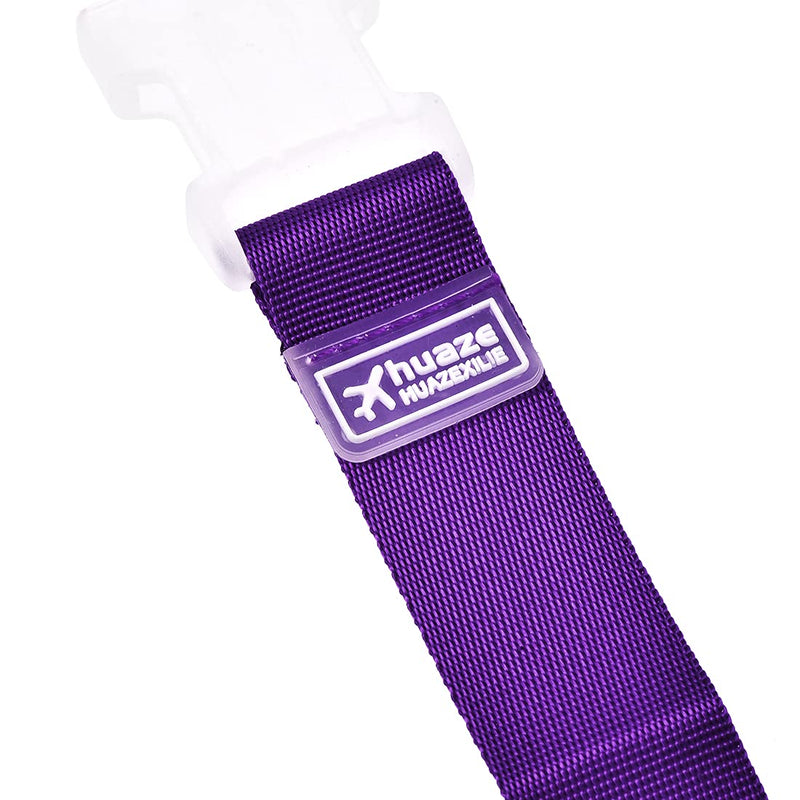 uxcell Add a Bag Luggage Straps, Adjustable Suitcase Connect Belts with Buckle, Nylon Travel Packing Accessories 320x25mm, Purple 3Pcs