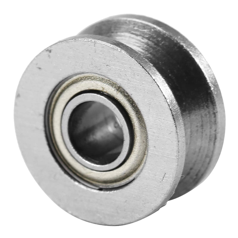 Stainless V Groove Bearing, Grooved Bearing Precision, Mini Dobble Pulley Wheels, Rollerball Bearings Guide Pulley Bearing, for Rail Track Linear Motion System 4x13x6mm, 10pcs, V624ZZ