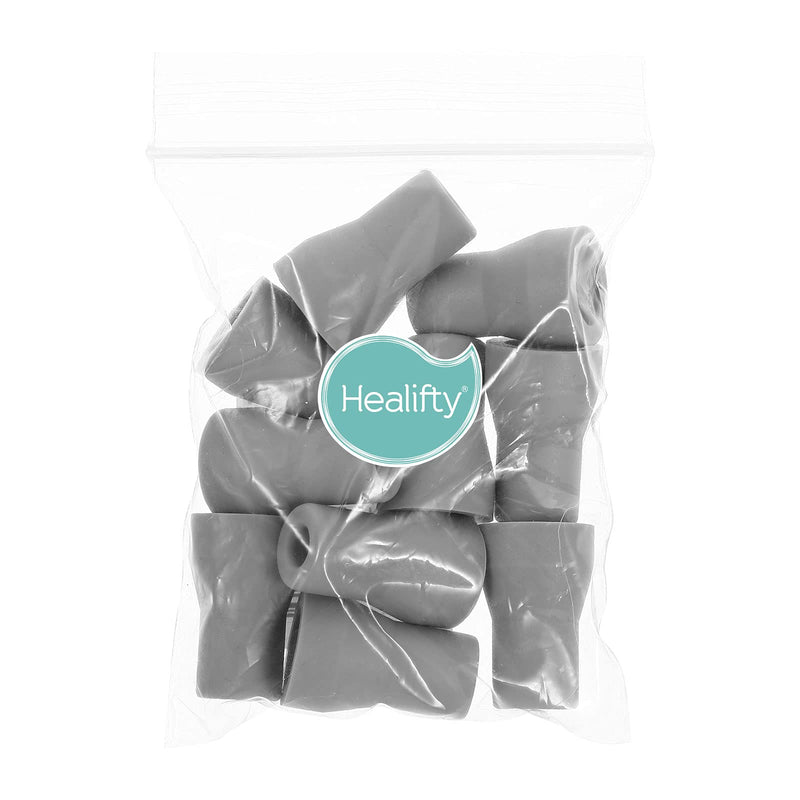 Healifty Dental Oral Saliva Ejector Replacement Rubber Valve Snap Tip Adapter for Dentist Surgical Suction Tips 10pcs (Grey)