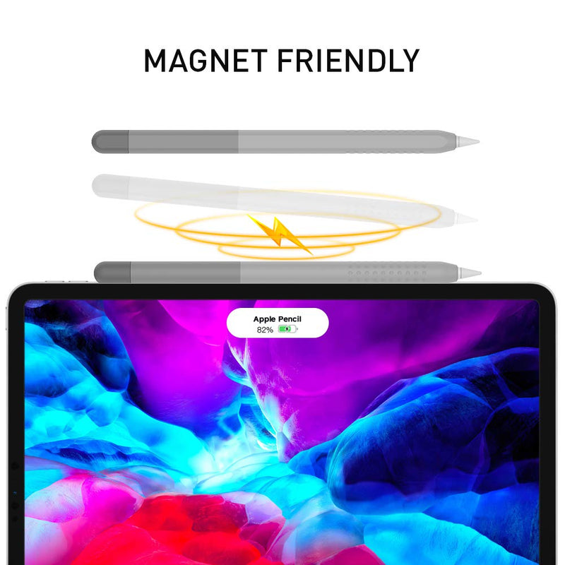 Delidigi Apple Pencil Case for Apple Pencil 2nd Generation Gradient Color Silicone Apple Pencil Cover Accessories(Gradient Grey)