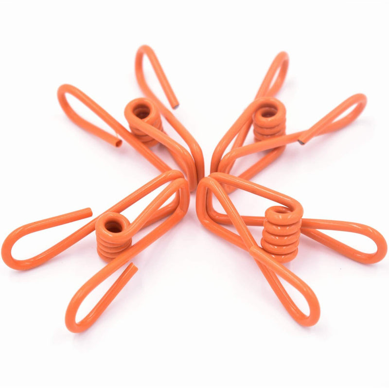 30pcs Pack Metal Clothespins Clips - Multi-Purpose Colored Utility Steel Wire Clips Pegs Holders in Basket Bin for Clothes Line, Kitchen Bag Sealing