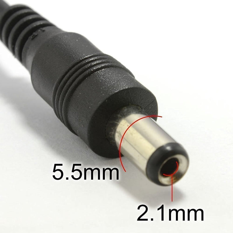 Bronagrand 2pcs DC Power 1 Female to 2 Male 5.1mm X 2.1mm DC Power Adapter Splitter Cable for CCTV Security Cameras LED Strip Light 1TO2