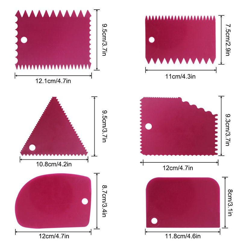 11 pcs Cake Scraper Smoother and Fondant Kits, SourceTon Fabulous 6 pcs Cake Decorative Scrapers Polisher and 5 pcs of Fondant Smoother Tools