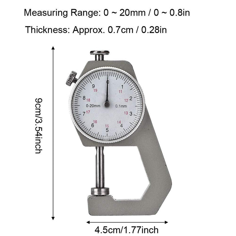 Measuring Gauge,0-20mm 0.1mm Precision Pearl Thickness Bead Diameter Flat Head Pointer Instruments Portable Gauge Calipers for Jewelry Crafts Makers