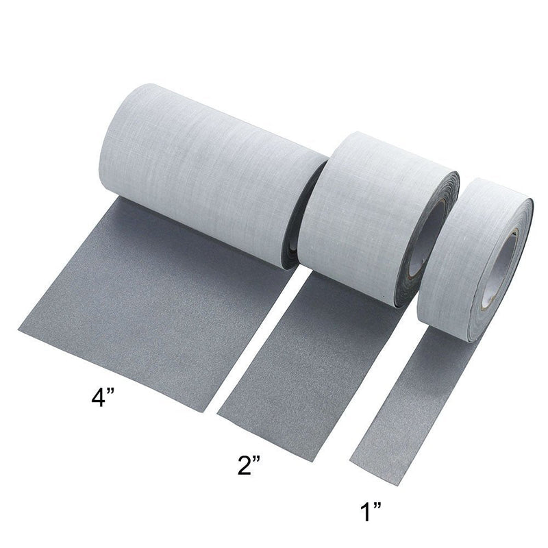JINBING Safety Sew On Silver Reflective Fabric Tape DIY for Clothing 50mmx10m (2" x 33')
