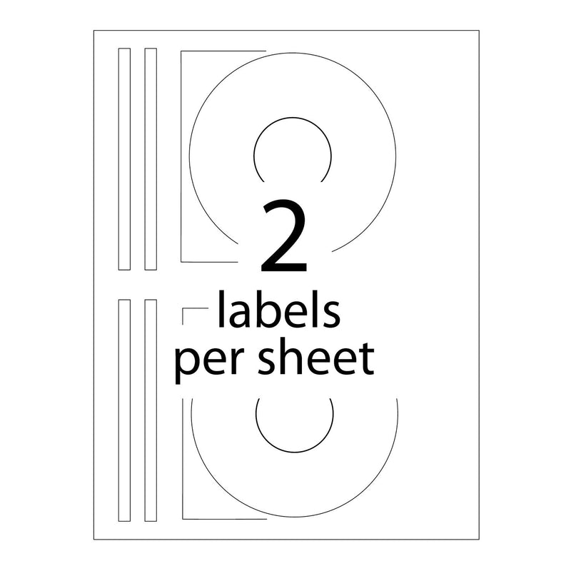 Avery CD Labels, Matte White, 40 Disc Labels and 80 Spine Labels (8692),4.5/8 Inches 4.5/8 Inches