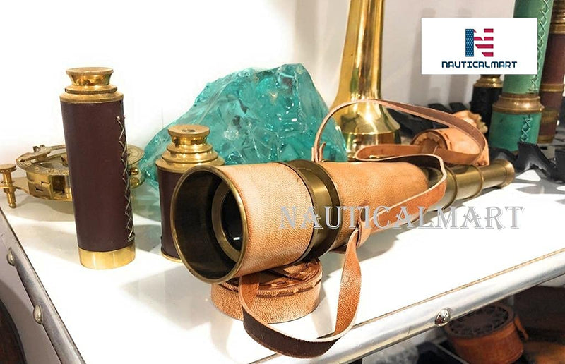 NauticalMart Brass Nautical Antique Telescope - 18 inches Long