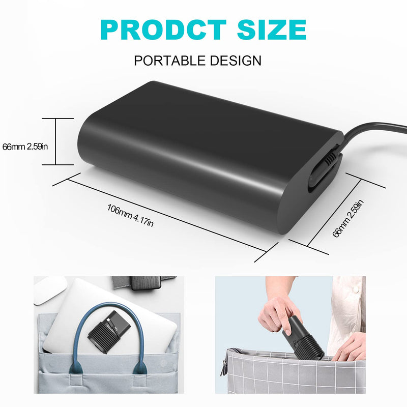 65W 45W USB Type C Laptop Charger for Dell Latitude 7420 7370 7275 5285 5179 7390 5290 2-in-1 XPS 13 9360 9365 9370 9380 LA65NM170,02YKOF 0M1WCF AC Adapter Power Supply