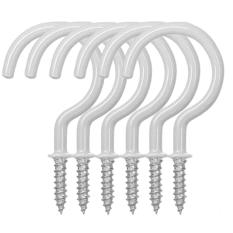 Pack of 40 Utility 1-1/2 inch Ceiling Hooks Vinyl Coated Screw-in Wall Hooks Plant Hooks Hangers Kitchen Hooks Cup Hooks for Indoor & Outdoor Use