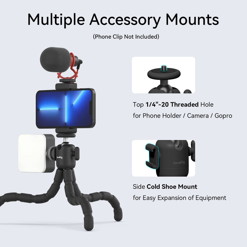 SmallRig Camera Tripod, Mini Smartphone Flexible Tripod Stand, Portable Tabletop & Travel Tripod for Vlog, Universal for iPhone for Canon for Sony Cameras 3903…