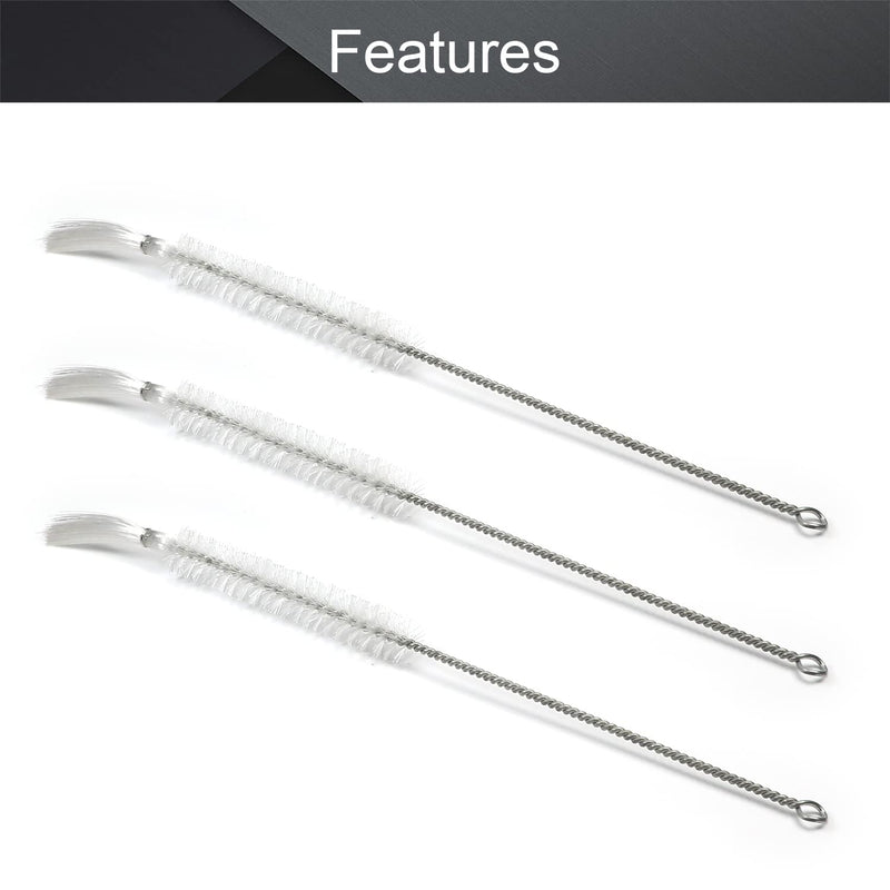 Utoolmart 15mm Dia Twist Handle Nylon Test Tube Brush Bottle Cleaning Brush Cleaner Industrial Brush Straw Cleaning Brush Manual Wire Brush 5Pcs