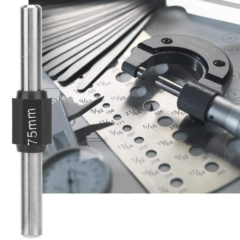 External micrometer standard calibration block, universal stainless steel calibration rod (25/50/75/100mm) for checking detection (75mm) 75mm