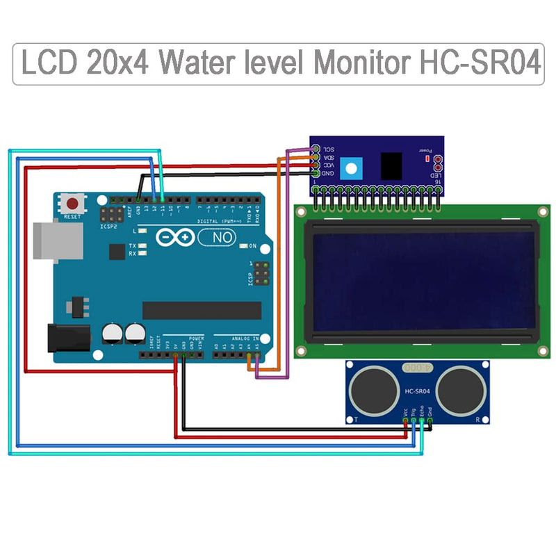 DIYmalls 2004 LCD Display Module DC 5V 20x4 White Character Blue Backlight AIP31066 Controller for Arduino (Pack of 2)