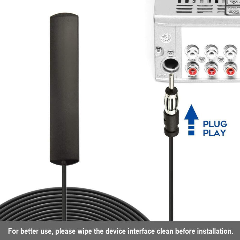 Bingfu Car Antenna Car Stereo FM AM Radio Antenna Car Adhesive Mount Hidden Patch Antenna for Vehicle Truck SUV Car Stereo in Dash Head Unit CD Media Receiver Player Audio HD Radio Tuner Amplifier Hidden Antenna