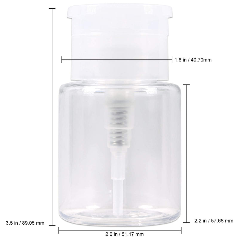 PANA Professional 3.3 oz. Clear No-Labeled Push Down Liquid Pumping Dispenser Empty Bottle